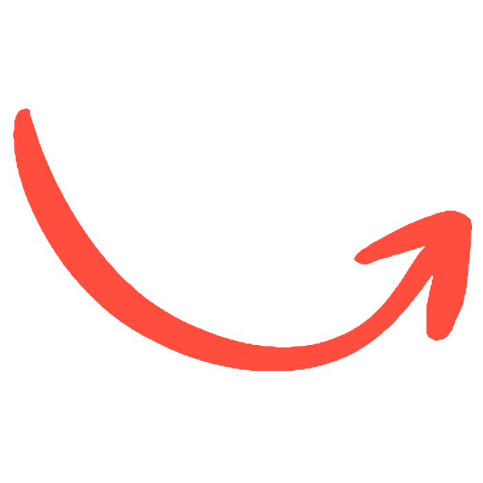 Curved red arrow icon